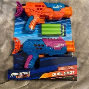 *NIB* Adventure Force Duel Shot Pull Back Dart Blasters (2) Pack